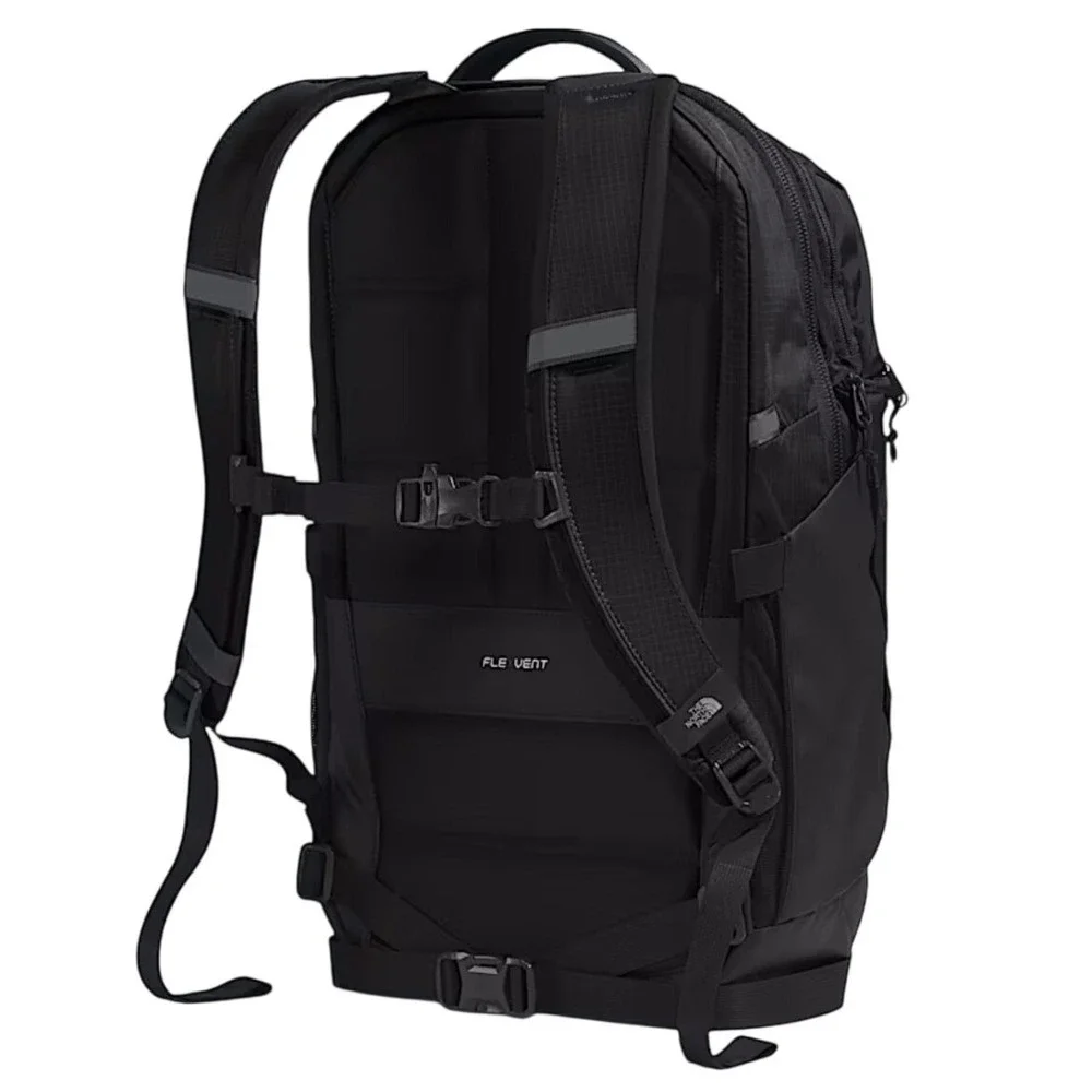 The North Face Surge Backpack Black Rose Gold FlexVent Laptop Travel Bag